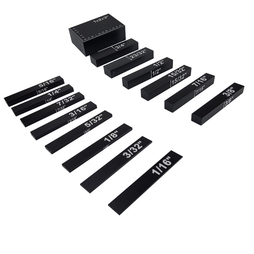 15 Piece Precision Setup Block Height Gauge Set Cnc Machined Aluminum Setup Bars Fixparthub Fixparthub 3