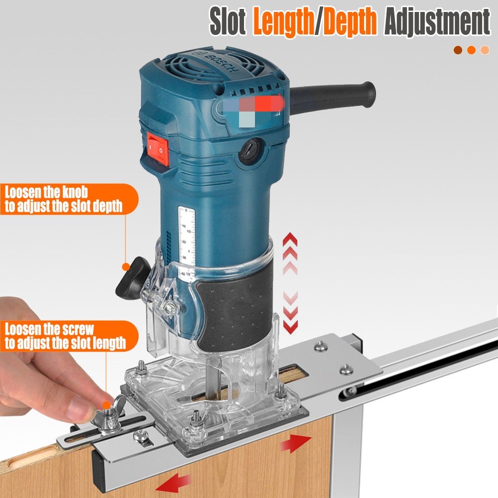 2 In 1 Slotting Positioning Bracket Precision Router Jig For Invisible Connector Mortising Fixparthub Fixparthub 1