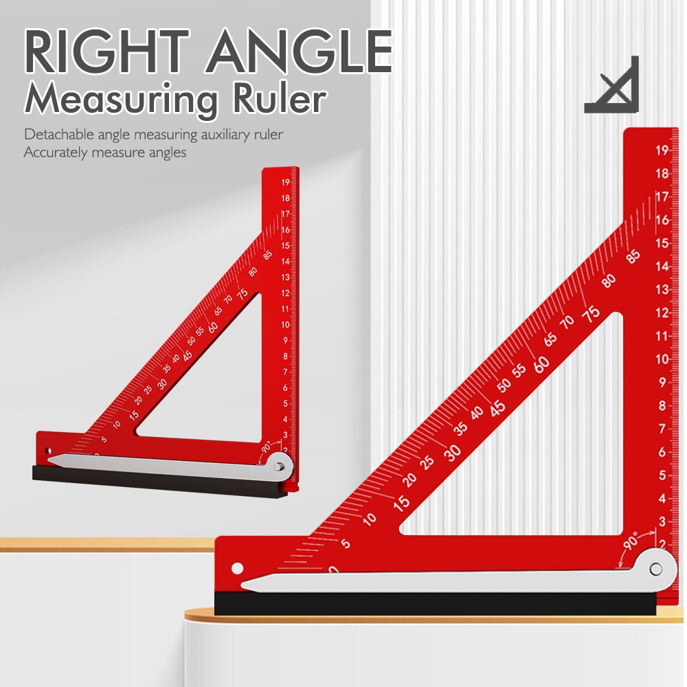 Aluminum Alloy 90 Try Square Multi Angle Ruler Precision L Square For Woodworking Carpentry Layout Fixparthub Fixparthub 1
