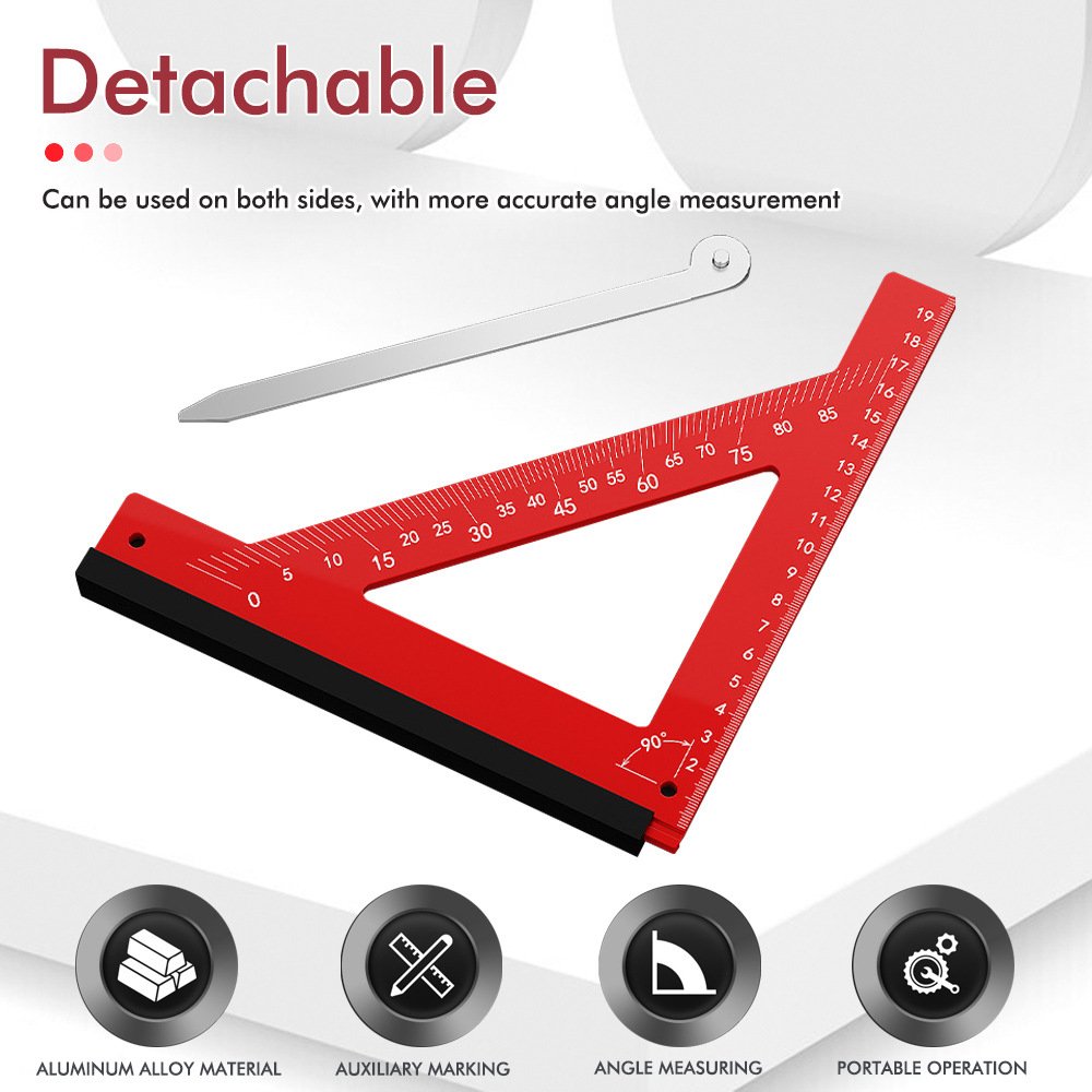 Aluminum Alloy 90 Try Square Multi Angle Ruler Precision L Square For Woodworking Carpentry Layout Fixparthub Fixparthub 2