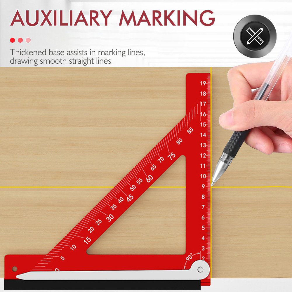 Aluminum Alloy 90 Try Square Multi Angle Ruler Precision L Square For Woodworking Carpentry Layout Fixparthub Fixparthub 3