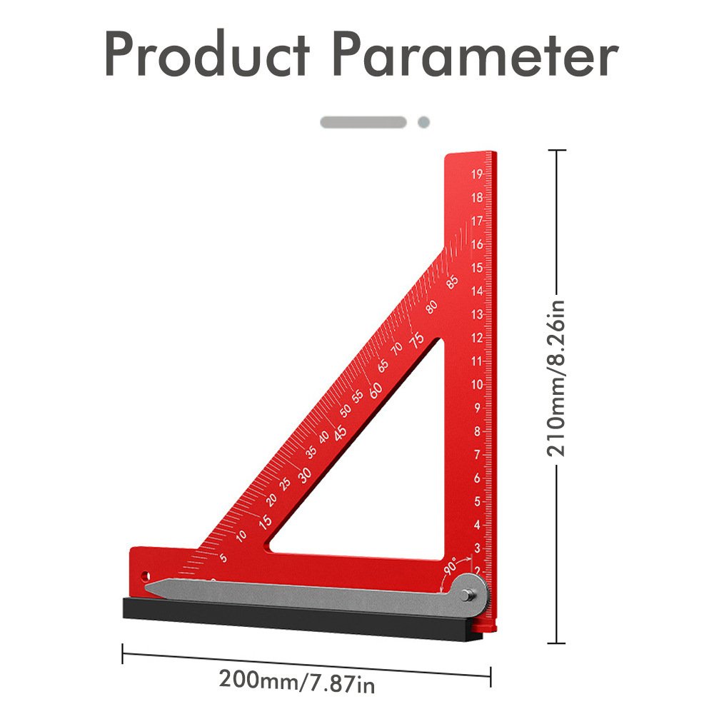 Aluminum Alloy 90 Try Square Multi Angle Ruler Precision L Square For Woodworking Carpentry Layout Fixparthub Fixparthub 5