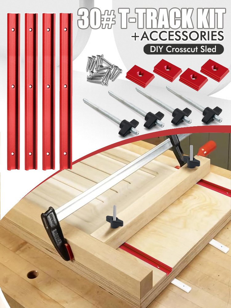 T30 T Track Slide Set Heavy Duty Workbench Slotting Kit For Diy Jigs Fences Fixtures Fixparthub Fixparthub 1