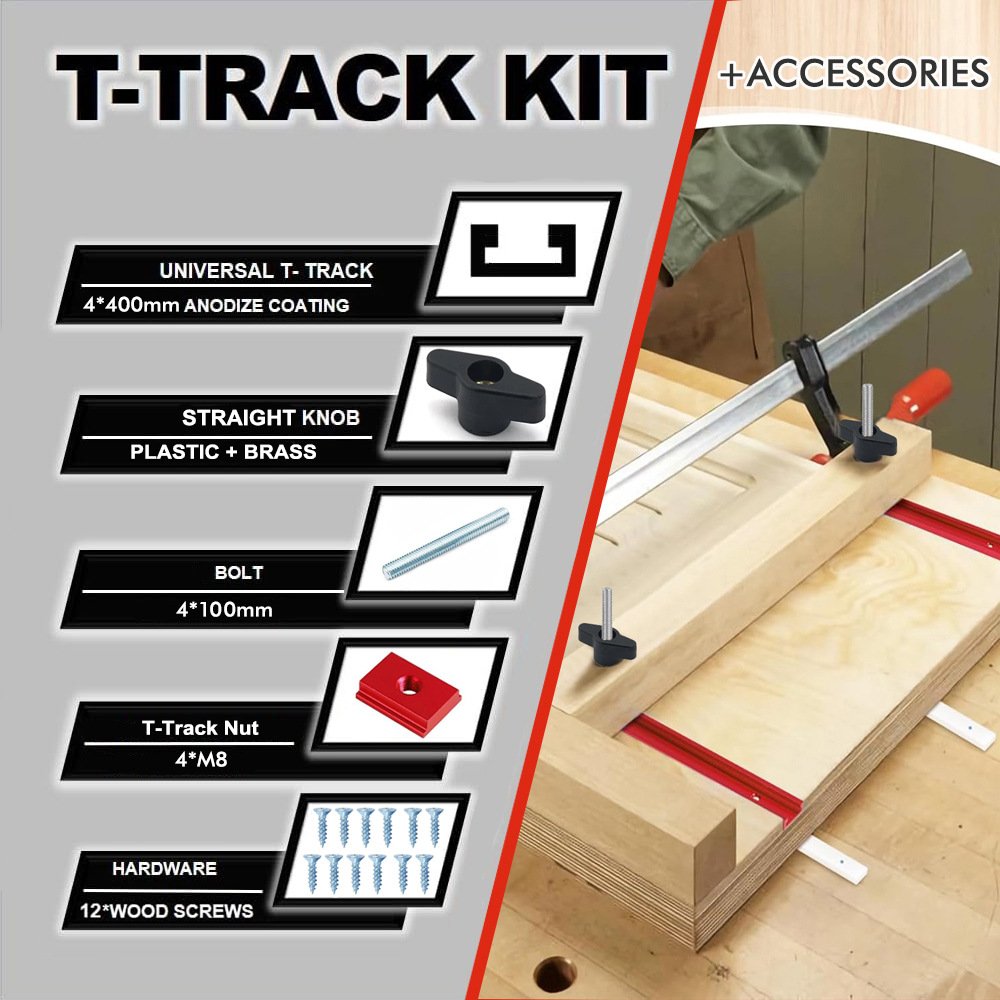 T30 T Track Slide Set Heavy Duty Workbench Slotting Kit For Diy Jigs Fences Fixtures Fixparthub Fixparthub 3