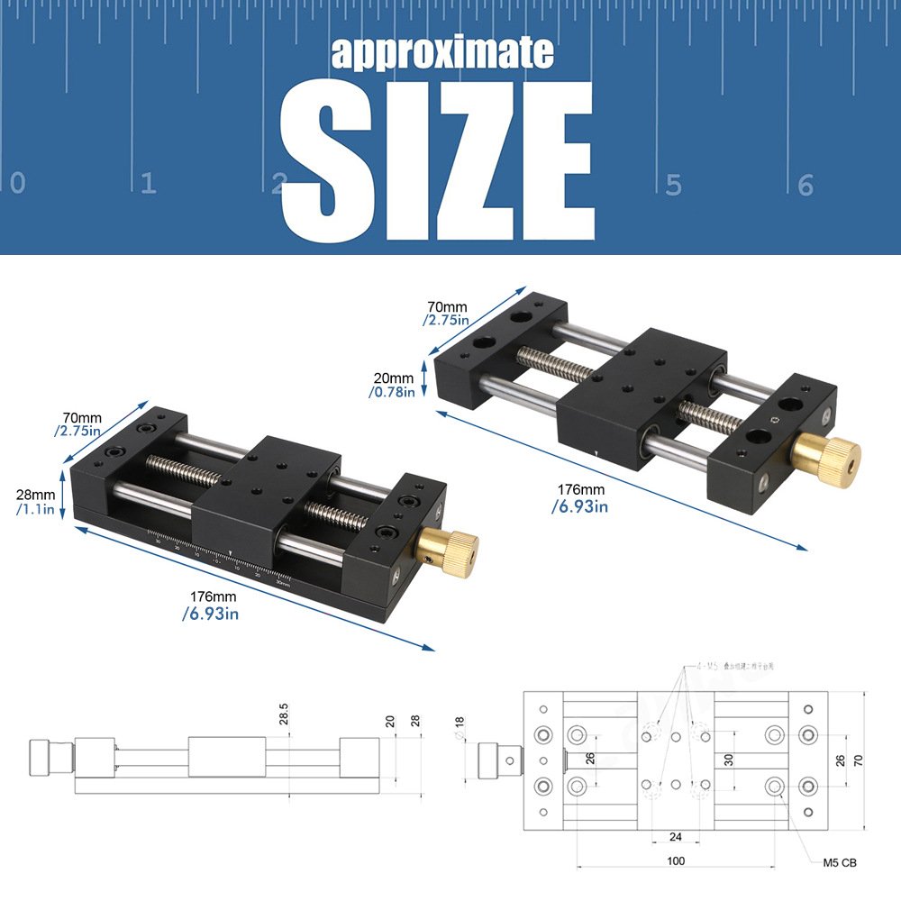 Aluminum Alloy Manual Precision Linear Stage 1 Axis 2 Axis Micrometer Positioning Slide Fixparthub Fixparthub 5